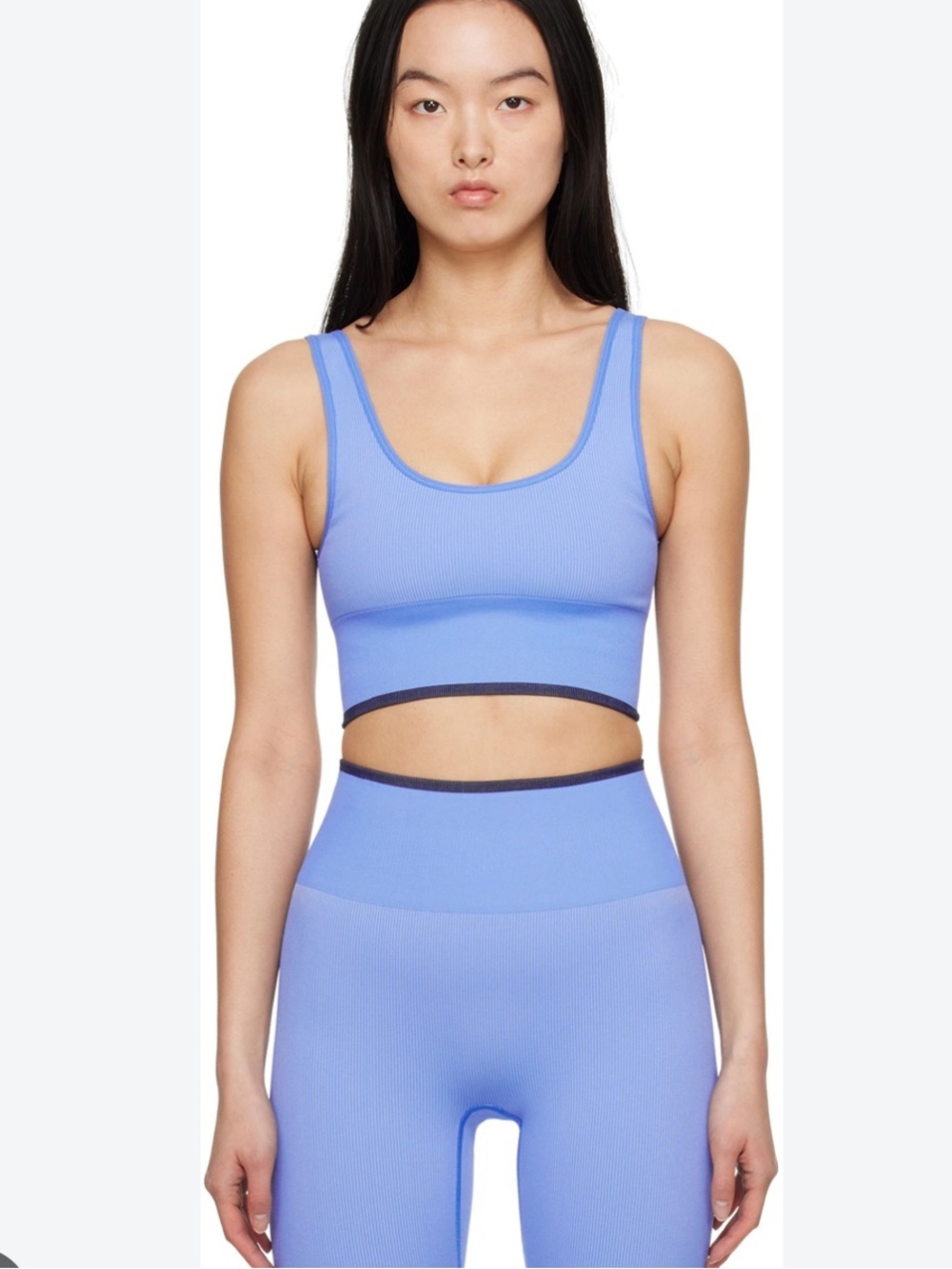 Outdoor Voices Periwinkle Scoop Ribbed Longline Tank